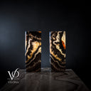 Tangerine Crystal (Onyx Table Lamp Pair #48) - Desk Lamp