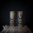 Tangerine Crystal (Onyx Table Lamp Pair #48) - Desk Lamp