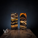 Tangerine Crystal (Onyx Table Lamp Pair #49) - Desk Lamp