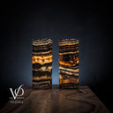 Tangerine Crystal (Onyx Table Lamp Pair #50) - Desk Lamp