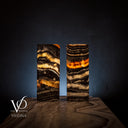 Tangerine Crystal (Onyx Table Lamp Pair #51) - Desk Lamp