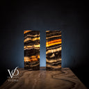 Tangerine Crystal (Onyx Table Lamp Pair #51) - Desk Lamp