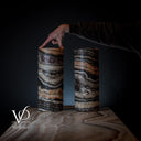 Tangerine Crystal (Onyx Table Lamp Pair #51) - Desk Lamp