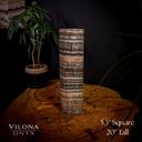 Tangerine Sierra Onyx Crystal Table Lamp #26 - Desk Lamp