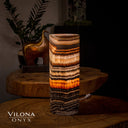 Tangerine Sierra Onyx Crystal Table Lamp #28 - Desk Lamp