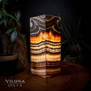 Tangerine Sierra Square Onyx Table Lamp #3 - Desk Lamp