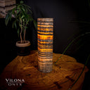 Tangerine Sierra Onyx Crystal Table Lamp #26 - Desk Lamp