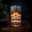 Tangerine Sierra Square Onyx Table Lamp #7 (Medium) - Desk