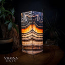 Tangerine Sierra Square Onyx Table Lamp #7 (Medium) - Desk