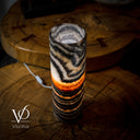 Ultra Exotic Tangerine Crystal (Onyx Table Lamp #34) - Desk