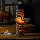 Ultra Exotic Tangerine Crystal (Onyx Table Lamp #34) - Desk