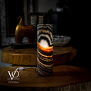 Ultra Exotic Tangerine Crystal (Onyx Table Lamp #34) - Desk