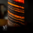 Ultra Exotic Tangerine Crystal (Onyx Table Lamp #34) - Desk