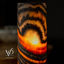Ultra Exotic Tangerine Crystal (Onyx Table Lamp #34) - Desk