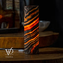 Ultra Exotic Tangerine Crystal (Onyx Table Lamp #34) - Desk