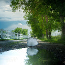 White Ice Bowl #1 - Stone Bowl