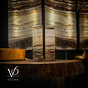 White Ice Onyx (Exotic Table Lamp Pair #5) - Decor