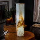 White Ice Onyx Floor Lamp (Cylinder Lamp #1) - Decor