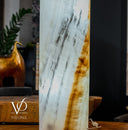 White Ice Onyx Floor Lamp (Cylinder Lamp #1) - Decor