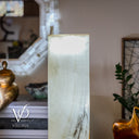 White Ice Onyx Floor Lamp (Cylinder Lamp #1) - Decor