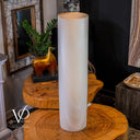 White Ice Onyx Floor Lamp (Cylinder Lamp #1) - Decor