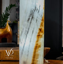 White Ice Onyx Floor Lamp (Cylinder Lamp #1) - Decor