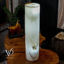 White Ice Onyx Floor Lamp (Cylinder Lamp #1) - Decor