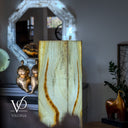 White Ice Onyx Floor Lamp (Rectangle Lamp #1) - Decor