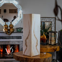 White Ice Onyx Floor Lamp (Rectangle Lamp #1) - Decor