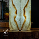 White Ice Onyx Floor Lamp (Rectangle Lamp #1) - Decor