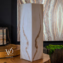 White Ice Onyx Floor Lamp (Rectangle Lamp #1) - Decor