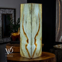 White Ice Onyx Floor Lamp (Rectangle Lamp #1) - Decor
