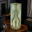 White Ice Onyx Floor Lamp (Rectangle Lamp #1) - Decor
