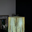 White Ice Onyx Floor Lamp (Rectangle Lamp #1) - Decor