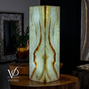 White Ice Onyx Floor Lamp (Rectangle Lamp #1) - Decor