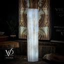 White Ice Onyx Floor Lamp (Hexagon Lamp #3) - Decor