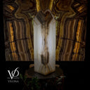 White Ice Onyx Floor Lamp (Live Edge #1) - Decor