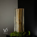 White Ice Onyx Lamp (Exotic Druzy Table Lamp #9) - Decor