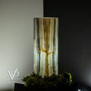 White Ice Onyx Lamp (Exotic Druzy Table Lamp #9) - Decor