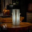 White Ice Onyx Lamp (Exotic Table Lamp #1) - Decor