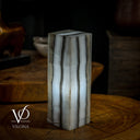 White Ice Onyx Lamp (Exotic Table Lamp #3) - Decor