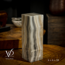 White Ice Onyx Lamp (Exotic Table Lamp #4) - Decor