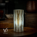 White Ice Onyx Lamp (Exotic Table Lamp #4) - Decor