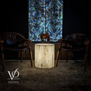 White Ice Onyx Mosaic Coffee Table #1 - Decor